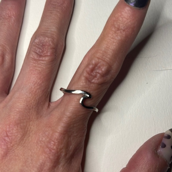 New Sterling Silver Handmade Bohemian Coastal Beach Sea Wave Ring 6 - Picture 3 of 15